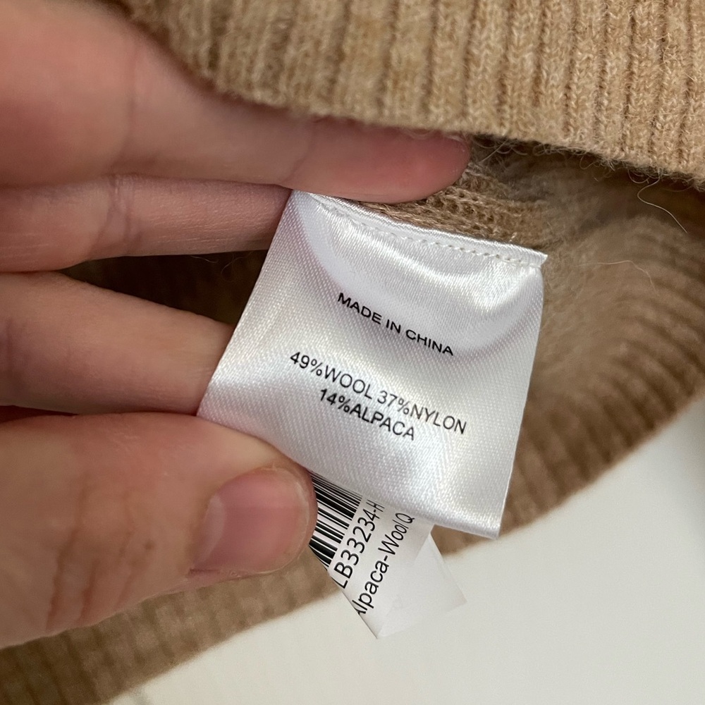 Quince Tan Ribbed Sweater - Picture 4 of 5